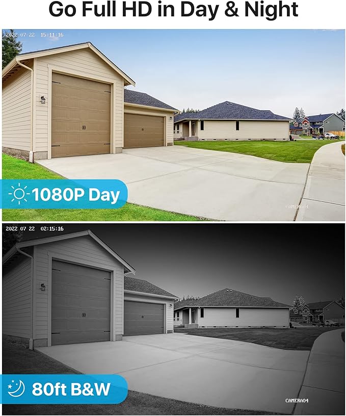 ZOSI 3K 5MP Lite H.265+ Home Security Camera System, 8 Channel Surveillance DVR with AI Human Vehicle Detection and 4 x 1080p Weatherproof CCTV Dome Camera Outdoor Indoor, 80ft Night Vision, 1TB HDD