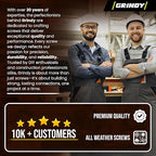 #10 x 3’’ Stainless Steel Wood Screws by Grindy (200pack/3.3LBS) – Self-Drilling Deck Screws I Rust Resistant I Quick Drive & Fast Grip I for Cabinet, Furniture & Other Projects I Bit Included