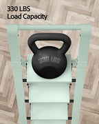 Taranta 4 Step Ladder, Lightweight Aluminum Step Stool with Convenient Handgrip, Folding Ladder with Anti-Slip Pedals, 330lbs Capacity Stepladder for Home, Office, Kitchen - Fairyland Green