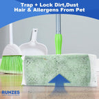 Runzes Dry Sweeping Refills 80Count Mop Pads Duster Cloths White Disposable Cleaning Cloths to Clean Dust,Hair,Dirt