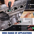 WORKPRO Magnetic Screwdriver Set 24-Piece, Go-Thru Screwdriver Set Kit with Wall Mount Rack, Includes Slotted, Phillips and Torx Screwdrivers, Magnetic Screwdriver with Magnetizer & Demagnetizer Tools