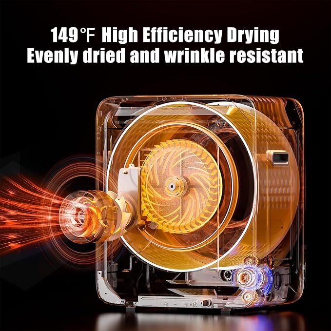 Auertech Portable Washer and Dryer Combo Set, 28 lbs Fully Automatic Washing Machine, 1.5 CuFt Portable Dryers, Compact Washer and Dryer for Apartment, RV, Dorm