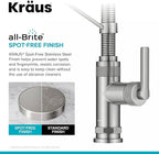 KRAUS Allyn Commercial Style 2-Function Single Handle Pull Down Kitchen Faucet in Spot-Free Stainless Steel, KPF-4110SFS