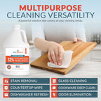 12% Food Grade Hydrogen Peroxide – Ultra-Concentrated H2O2 Peroxide Cleaner – 1 Gallon Bottle – Bleach Alternative for Household Cleaning, Laundry, Glass & More – Made in USA (2)