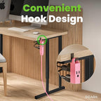 GEARit 360 Rotating Flat Plug Extension Cord with 3 Outlets (10ft, Pink) 16AWG/13A 3 Prong Wire, Outlet Saver for Home Office Dorm Room Essentials, ETL Certified