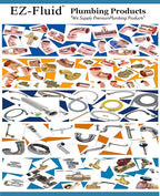 EZ-Fluid 16“ Toilet Water Supply Line Connector, Braided Stainless Steel - 3/8“ Female Compression Thread x 7/8” Female Ballcock Thread 16-Inch Toilet Water Connectors Hose (1-PACK)