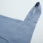 Amazhiyu 100% Linen Door Hanging Laundry Hamper Bag, 19x27 Inches, Steel Blue