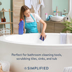 Simplified 6-Pack Steel Scouring Sponges with Rust Resistant Stainless Steel Threading for Home and Kitchen Cleaning Supplies, Heavy Duty Cleaning Sponge for Kitchen & Bathroom, Blue/Green