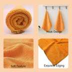 Microfiber Cloth 6Pack Cleaning Rags Absorbant Lint Free Cloth for House, Kitchen, Car, Glass, Stainless Steel, Window, Boat Cleaner-12''x 12''-Orange