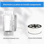 Dimmer and Driver Switch in one, 120W(60W*2) ON/Off Output Voltage: 12V +/-0.5V, UL, FCC, CE Class 2 Driver and dimmer Switch 2 in 1, UL Listed, Class 2 (12V 120W)