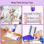 Funtin Power Mop Pads for Swiffer PowerMop, Unscented Disposable Mop Refills, Thickened Multi-Surface Replacement Mopping Pad, Dry & Wet Use for Floor Cleaning (40 Packs)