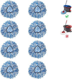 BonusLife 8-Pack Mop Head for O-Ceda RinseClean Spin Mop Refill 2-Tank System Only Easy Cleaning Microfiber Replacement