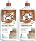 Quick Shine Hardwood Floor Luster-Polish 27oz-2pk | Plant-Derived w/Carnauba | Safer Choice, No PFAS, pH Neutral | Ready to Use Formula w/Anti-Slip Technology | Simply Squirt & Spread | Made in USA
