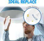 OHLECTRIC 18W Warm White Fluorescent Lamps with G24q-2 Base - 2700k Double Tube Compact Fluorescent Lamps - Perfect Choice for Garage, Halfway, Yard, Porch - Pack of 4