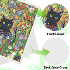 Swedish Dishcloths for Kitchen, 6 Pack Oil Painting Black Cat Reusable Paper Towels Washable, Absorbent Dish Rags for Washing Dishes Housewarming Gifts