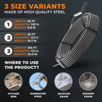 drain snake 3.0 [50 FT] - extremely long - Ideal plumbing snake for heavy & deep blockages - The drain auger for real do-it-yourselfers! (50 FT - 1/2 inch)