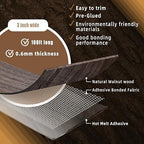 GSCIT Club Walnut Edge Banding, 3 inch x 100ft roll of Veneer Edge Banding -Pre-glued Flexible, Real Wood Tape Banding for Cabinet Repair Furniture Restoration, ZYKJ-3-100-Walnut