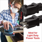 Clear Power 15 ft Indoor/Outdoor Extension Cord 16/3 SJTW, Black, Water & Weather Resistant, Flame Retardant, 3 Prong Grounded Plug, CP10123