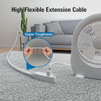 K KASONIC - 25-Feet 3 Outlet Extension Cord, UL Listed, 16/3 SJTW 3-Wire Grounded, 10 Amp 125 V 1625 Watts, Multi-Outlet Indoor/Outdoor Use, White