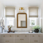 Gold Bathroom Light Fixtures 2-Lights Vanity Lights with Clear Glass Shade Bathroom Vanity Light 14 Inch Wall Sconces(Exclude E26 Bulb)…