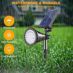 Solar Lights Outdoor Waterproof, 36 LEDs 1000LM Adjustable Solar Spot Lights Outdoor, 2-in-1 Solar Powered Spotlight Landscape Lighting for Garden, Yard, Pathway- 1 Pack (Cool White)