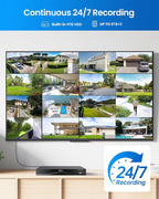 ZOSI 32CH 4K PoE Security Camera System,12pcs 8MP Outdoor Indoor Cameras,One-Way Audio,Person/Vehicle Detection,People Counting,Dual Disk Backup,16Port 32-Channel NVR with 4TB HDD for 24/7 Recording