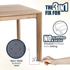 Stable the Table-6 Pack-White Round, Furniture Leveler & Riser, Anti-Slip Sofa Gripper for Hardwood Floors, Floor Protector, Stacking Furniture Pad, Bed, Desk, Couch & Table Stabilizer, Made in USA