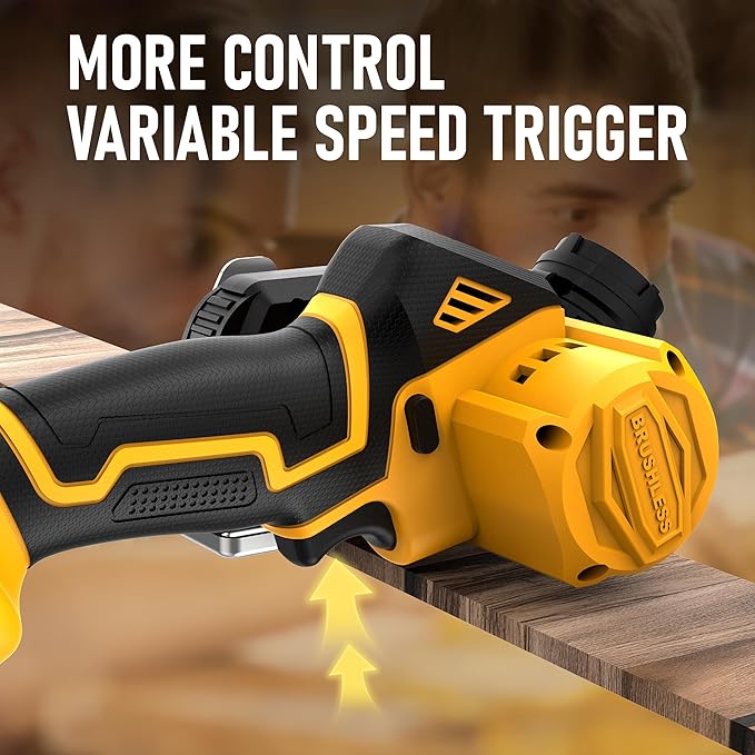 3" Cordless Cut Off Tool Compatible With DeWalt 20V MAX Battery(NO Battery) Mini Circular Saw Brushless Compact with 3" Blades,19000RPM,Removable Dust Cover for Metal/Wood/Tile/Plastic