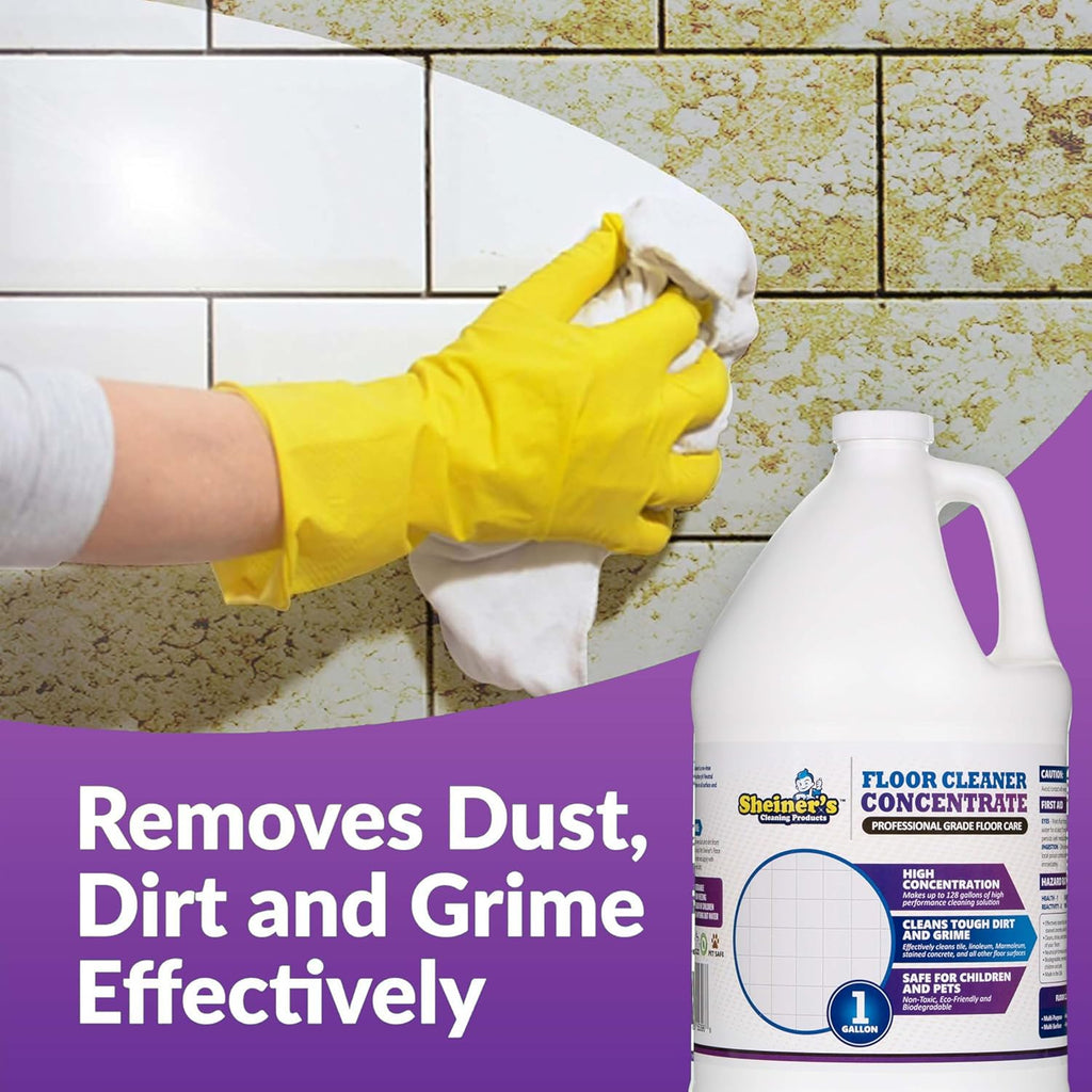 Sheiner's Multi-Surface Cleaner Concentrate, No-Rinse Floor Cleaner for Mopping & Degreaser for Home, Safe for Kids & Pets, Non-Toxic Lavender Scent All-Purpose Cleaning Supplies,1-Gallon.