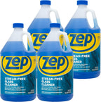 Zep Streak-Free Glass Cleaner - 1 Gallon (Case of 4) ZU1120128 - Professional Grade Formula that Cleans Dirt, Fingerprints, Grime, Smoke Haze, and Toothpaste on Windows, Mirrors, and Other Glass