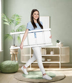 4 Step Ladder, Portable Folding, Lightweight Step Ladder with Anti-Slip Pedal, Aluminum Indoor Ladder and Closet, Kitchen, 330lbs - White