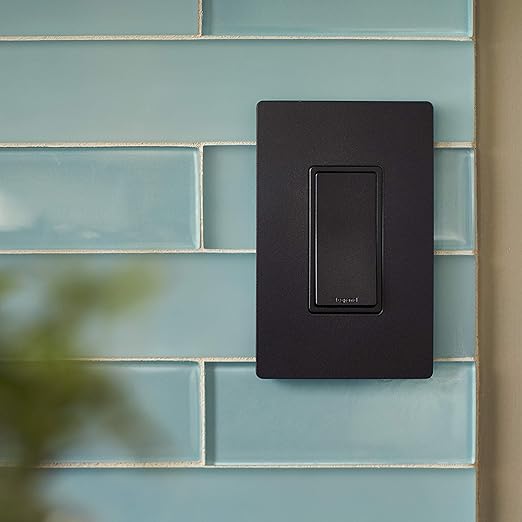 Legrand radiant TM870GCC10 15 Amp Rocker Wall Switch, Single Pole Decorator Light Switches, Graphite (1 Count)