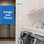 LIDER Minimalist Design Matte Finish Lighted Triple Switch, Combination Frameless Decorator Switch with Locator Light, Ground Terminal, Single Pole, 15A 120-277V, UL Listed, LCS3-1P-LA, Light Almond