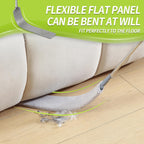 Skinny Duster with Extension Pole for Under Furniture, Under Appliance Cleaning Tool with 3 Microfiber Dusting Cloths, Retractable Flat Duster for Under Refrigerator, Tight Spaces, Gap