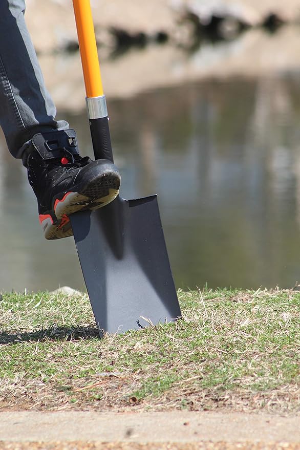 Ashman Spade Shovel (6 Pack) – 41 Inches Long D Handle Grip – The Single Shovel Weighs 2.2 Pounds and has a Durable Handle – Premium Quality Multipurpose Orange Spade Shovel with Strong Build.