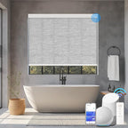 Motorized Blinds with Remote Cordless Automatic Motorized Shades Custom Blinds for Windows Smart Curtains Compatible with Alexa Google Home(Light Filtering Jacquard Grey,W69 x H72in)