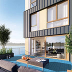 Goovilla Plastic Interlocking Deck Tiles, 36 Pack Outdoor Patio Flooring, 12"x12" Interlocking Decking Tile Outdoor All Weather Use, Waterproof Patio Pavers for Pool Balcony Backyard Porch, Blue