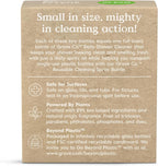 Grove Co. Daily Shower Cleaner, Refill Concentrate (2 x 1 Fl Oz) + 1 x Reusable Glass Spray Bottle (16 Oz), Plant-Based Cleaning Supplies, Reduced Plastic, Lemon & Eucalyptus Fragrance