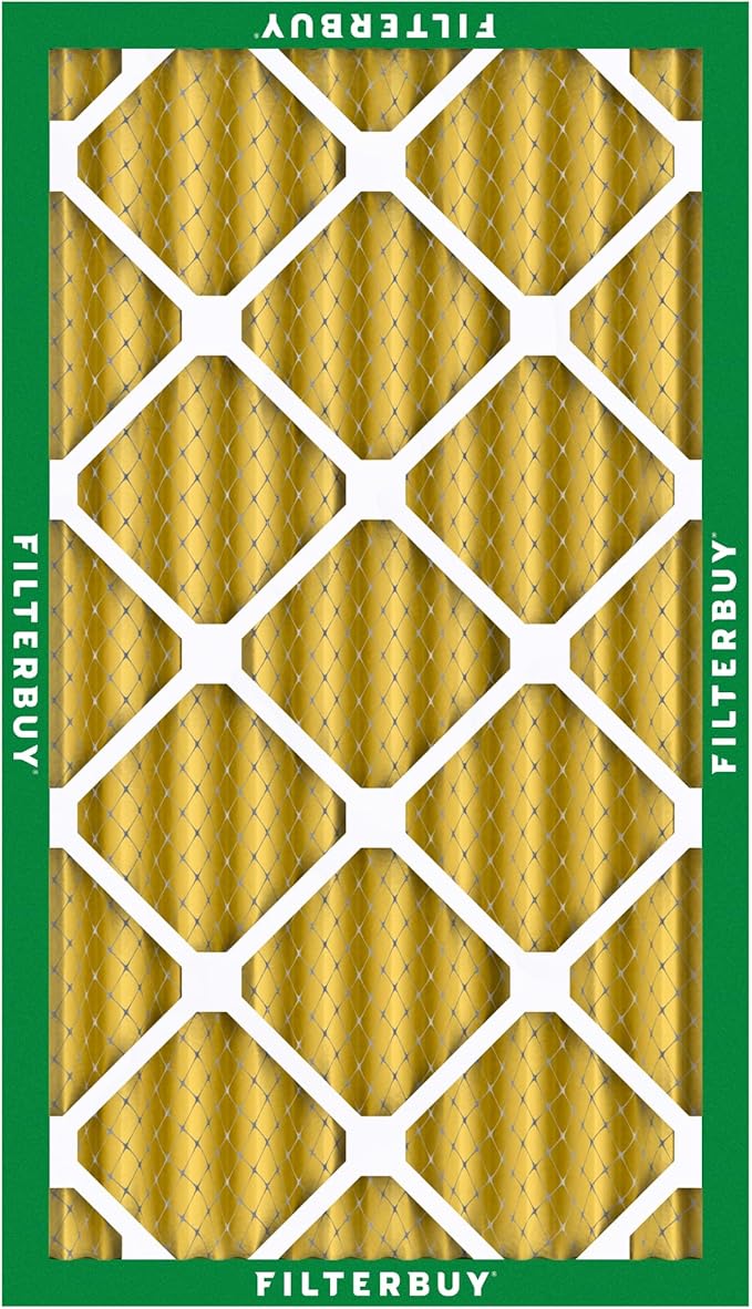 Filterbuy 14x25x4 Air Filter MERV 11 (MPR 1200) Allergen Defense Replacement (4-Pack), Electrostatic Pleated HVAC AC Furnace Filters, Made in USA (Actual Size: 13.88 x 24.88 x 3.63)