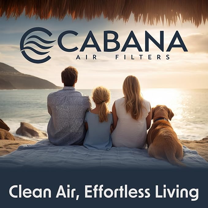 Cabana Filters 6-Pack 18x20x1 MERV 13 AC Furnace Air Filter for Home and Office - Indoor HVAC System Filtration Replacement, Captures Unwanted Particles