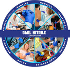Cobalt Blue 5 Mil Nitrile Exam Gloves Disposable Latex Free | Medical Rubber Gloves for Doctors, EMT, First Aid Kit, Food Service & Cleaning | Pack of (200 CT)