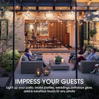 Meconard Outdoor Patio String Light Bulbs, Shatterproof Waterproof S14 LED Replacement Bulbs for Outdoor String Lights, 1W LED Bulbs Equal to 11W Incandescent, 2200K Warm White, E26 Base, Non-Dimmable