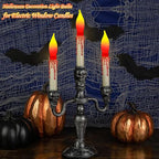 Halloween Flame Light Bulbs- 12 Pack Red Yellow Christmas Candle Light Bulb- E12 Candelabra Base Replacement Bulbs for String Lights Candle Lamp Nightlight Chandelier C7 Christmas Lights- 7 Watts