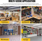 Wall Mount Power Tool Organizer, 4 Layer 8 Drill Hangers Storage Rack, Tool Organizers and Storage for Garage, Workshop, Pegboard, Shed - 33 inch