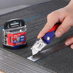 WORKPRO 50-Pack Utility Knife Blades with Dispenser, SK5 Steel Box Cutter, Standard Blades for Utility Knife Replacement