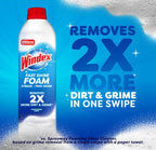 Windex Fast Shine Foam Glass Cleaner, No-Drip Aerosol Cleaning Spray, 19 oz, Pack of 2