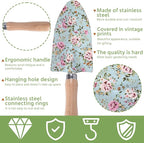 WNJ Gardening Tool Set, 10 PCS Heavy Duty Floral Pattern Garden Tools Set Kit, Complete Gardening Tool Bag Set, with Non-Slip Rubber Handle, Best Gifts for Women