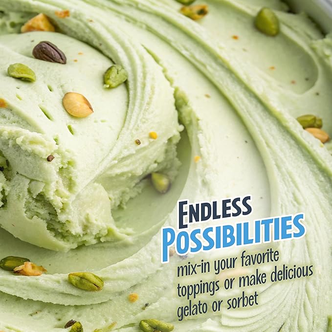 Nostalgia 2-Quart Electric Ice Cream Maker – Make Homemade Ice Cream, Gelato, Sorbet & Frozen Yogurt – No Salt/Ice Needed, Digital Controls, Mix-In Chute & Freezing Gel Canister – Stainless & Aqua