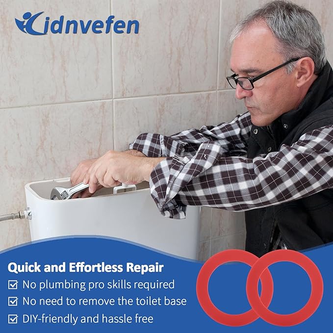 Flush Valve Seal for Mansfield 210/211 Flush Valve, Upgraded Silicone Material Mansfield Toilet Replacement Parts 160, Toilet Gasket Equivalent to 630-0030, 3Pcs