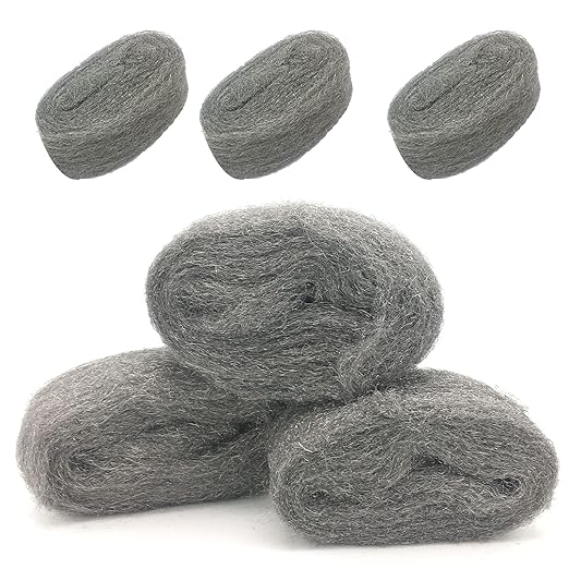 Steel Wool Fill Fabric DIY Kit, Coarse Wire Wool Hardware Cloth, Gap Blocker, Keep Mice Away from Holes/Siding/Pipeline/Vents in Garden, House, 6 Pack × 10FT